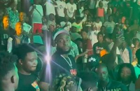 Davido was spotted at the Bukom Boxing Arena