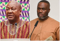Kenneth Adjei (R) has thanked President Mahama (L) for appointing him as Minister of Defence