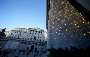 The Bank of England in Threadneedle Street, London