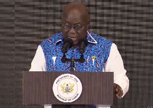 President Akufo-Addo giving his keynote address at the Presidential Pitch For Startups