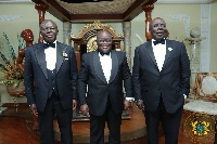 President Akufo-Addo together with Otumfuo and Okyehene