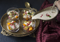 Bowls of nutritious fruit salad