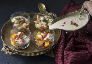 Bowls of nutritious fruit salad