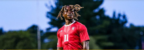 Ghanaian striker Collins Oduro scored the only goal in Indiana University’s 1-0 win