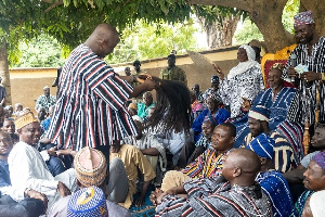 Samuel Abu Jinapor before the the King and Overlord of the Gonja Kingdom