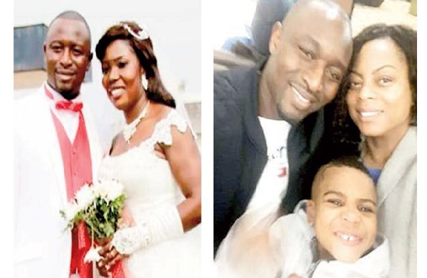 Rachel Appoh and Samuel Poku (Left image). Samuel Poku with family (Right).