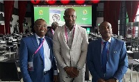 Nyantakyi with George Afriyie and Isaac Addo In Zurich