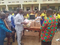 Isaac Yaw Opoku donates school items to some schools