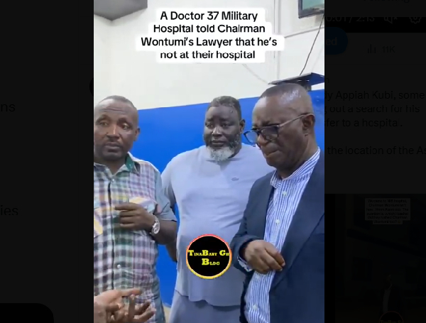 Andy Appiah Kubi, [R] Wontumi's lawyer and others frantically searching for him