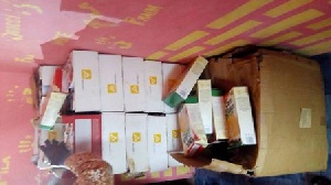 Some boxes of the alleged expired products