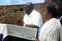 The President-elect, Nana Addo Dankwa Akufo-Addo addressing the congregation