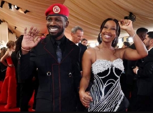 Ugandan politician Bobby Wine and his wife, Barbie
