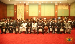 President Akufo-Addo in a group picture with Ghana's legal team at ITLOS