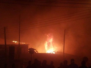 Close to 30 shops were caught by the fire