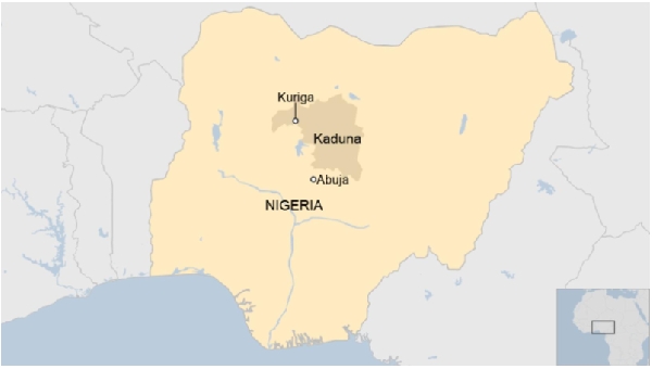 Image of a map showing Kuriga