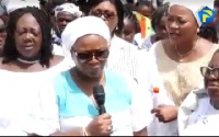 Charlotte Osei, with other Women during the prayer session