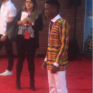 Abraham Attah spotted on the red carpet of SpiderMan premiere