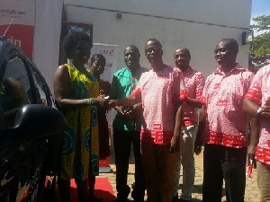 She won her car prize after receiving a money transfer on MoneyGram at UBA Tanoso branch in Kumasi.