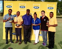 MTN officials with the trophies for the tournament
