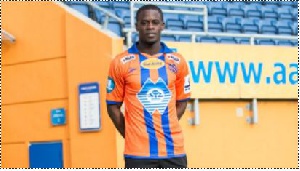 Edwin Gyasi has scored seven goals in 29 matches for Aeslund