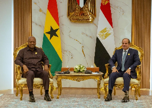 President John Dramani Mahama with Egyptian President Abdel Fattah el-Sisi