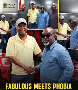A photo of Togbe Afede XIV and James Osei Brown