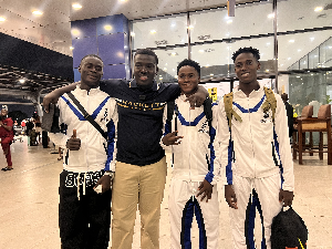 CEO of KickNation Sports Agency, Wunna Haruna (2nd from left)