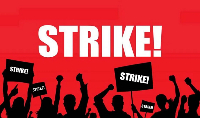 A file photo of a strike post sign
