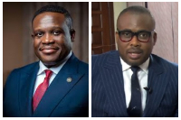 Sam George [L] and Paul Adom Otchere [R]