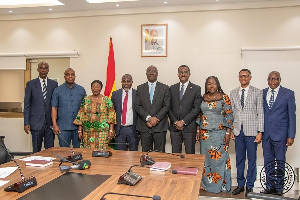 Dr Cassiel Ato Forson, Minister of Finance with the newly constituted GRA board