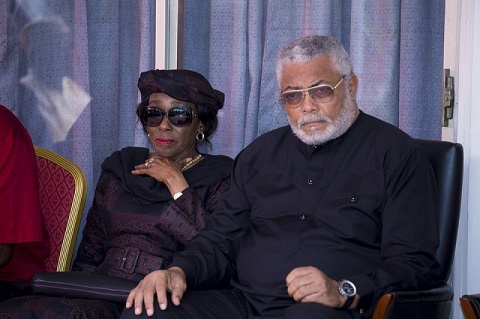 Former President Jerry John Rawlings with wife Nana Konadu Agyemang Rawlings