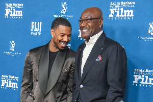 The man could be heard shouting the N-word while Michael B. Jordan and Delroy Lindo were on stage