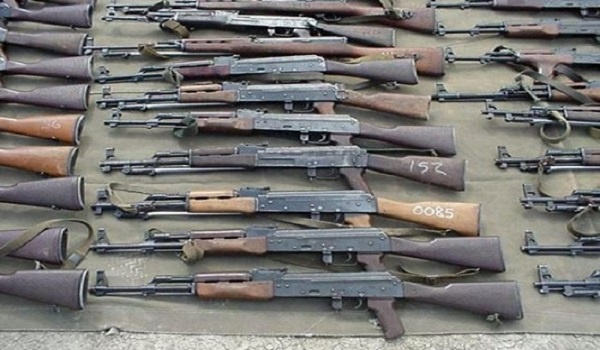 File photo: Guns on display