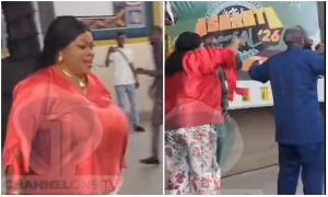 Actress Mercy Asiedu and other actors were seen in a heated argument at the Ashanti Film Summit