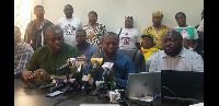 The leadership of the Ashanti Regional NDC during the press conference
