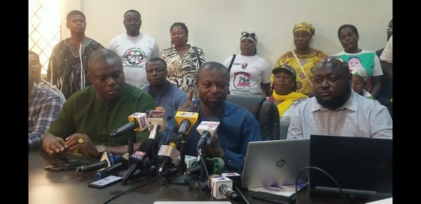 The leadership of the Ashanti Regional NDC during the press conference