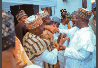 Dr. Mahamudu Bawumia interacting with some of the Zongo chiefs