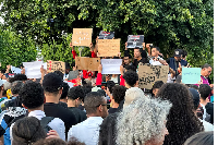 Protesters demonstrate in downtown Casablanca during youth-led demonstrations