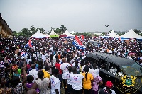 Party supporters at a rally
