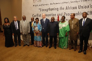 President Akufo-Addo with other leaders at the 9th High-Level African Union Retreat