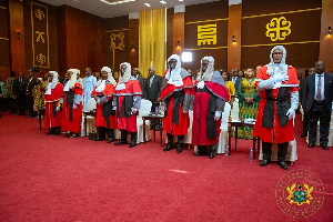 The newly sworn-in Supreme Court Justices