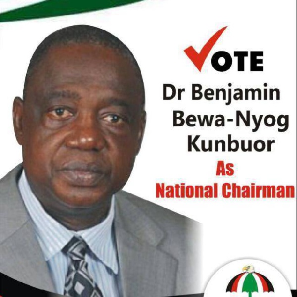 A poster of Dr Benjamin Kumbour