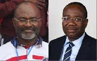 Kennedy Agyapong, MP for Assin Central (Left) and Kwesi Nyantakyi (Right)