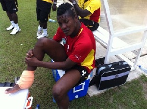 Ghana Black Stars captain Asamoah Gyan has been plagued by injuries in recent times