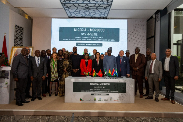 Officials of the various countries present at the MoU signing