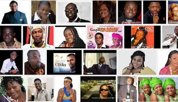 File photo; A collage of some Ghanaian gospel artistes
