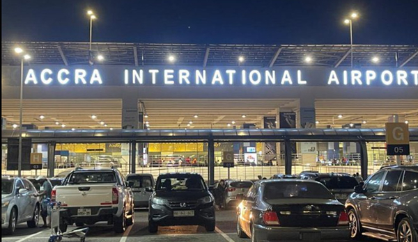 A picture of the new signage at the Accra International Airport