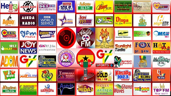 Logos of some radio and television stations in Ghana