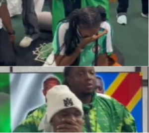Some Nigeria shed tears after their disqualification from the World Cup