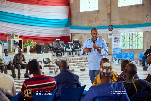 Dr Opoku Prempeh addressing party delegates at Sefwi Wiawso